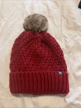 Eddie Bauer Red Knit Pom Beanie for Kids